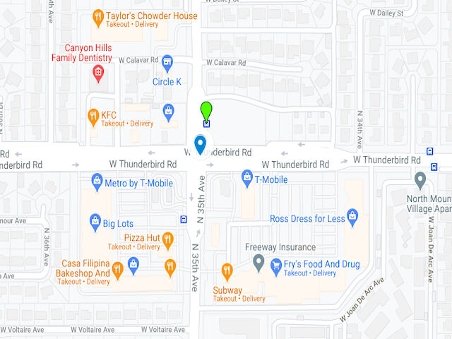 google maps image of central and camelback