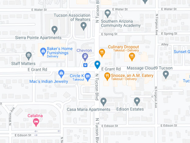 grant road and tucson boulevard intersection map