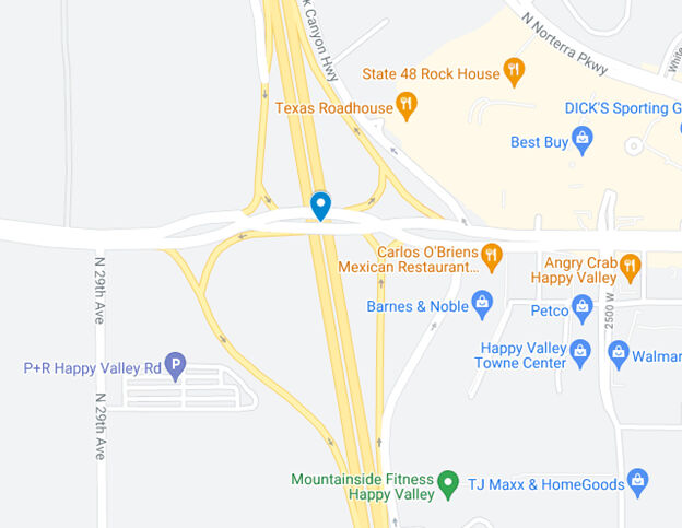 i 17 southbound near happy valley road map