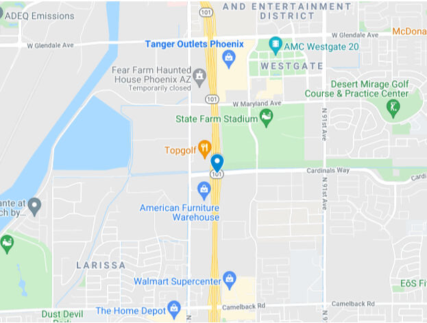 loop 101 at cardinals way map