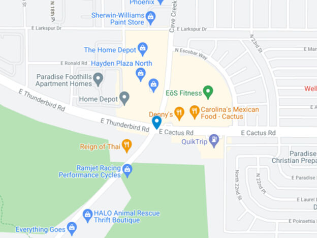 map cactus road near cave creek