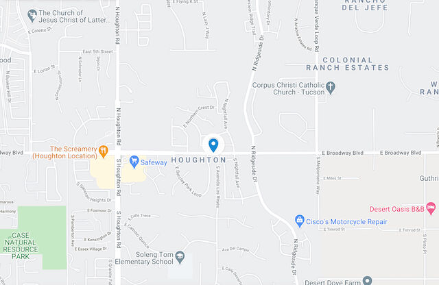 map of east tucson n houghton rd and n tanque verde loop rd