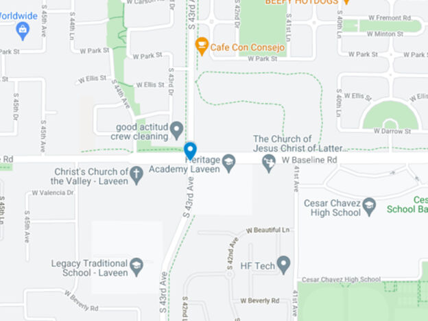 map of eastbound I 40 at milepost 191 in flagstaff