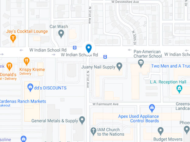map of indian school road and 31st ave in phoenix
