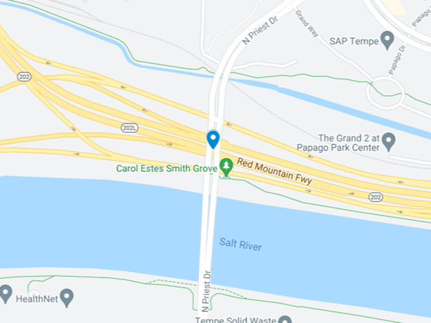 map of loop 202 east near priest drive in tempe