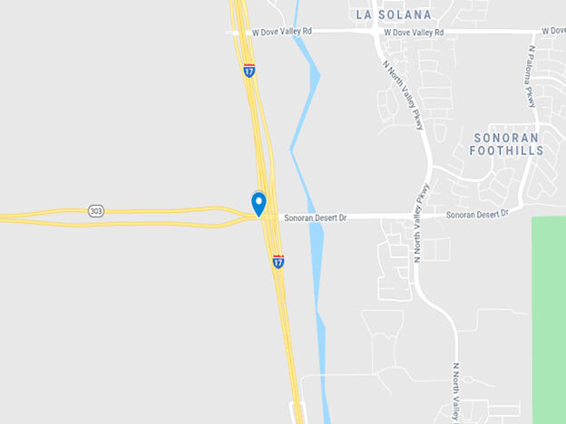 map of loop 303 near crash site