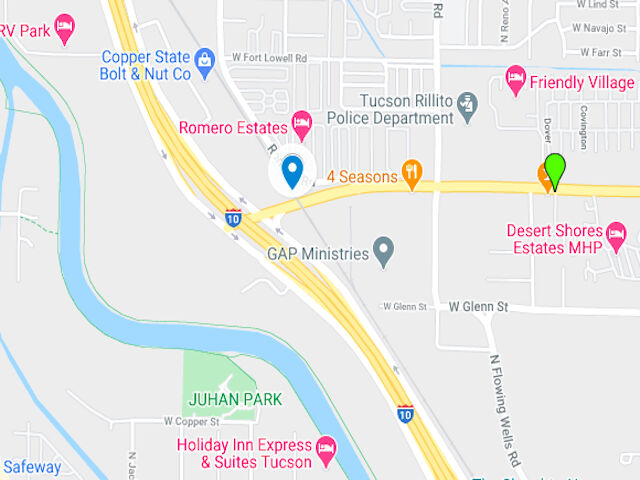 map of miracle mile close to grant road and i 10