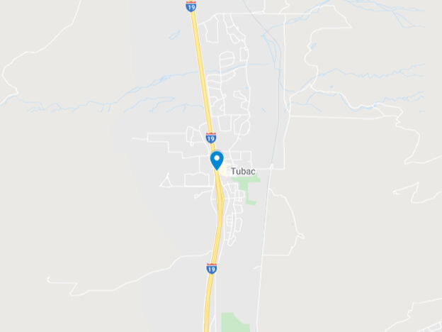 map of southbound lanes i 19 near tubac