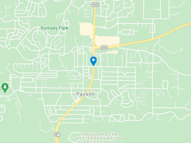 map of state road 87 between pine and payson