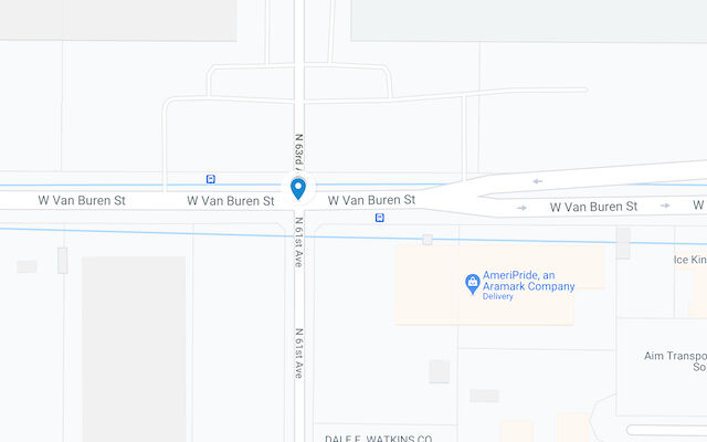 map of west phoenix at 63rd avenue and van buren street