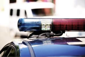 police lights on car during daytime
