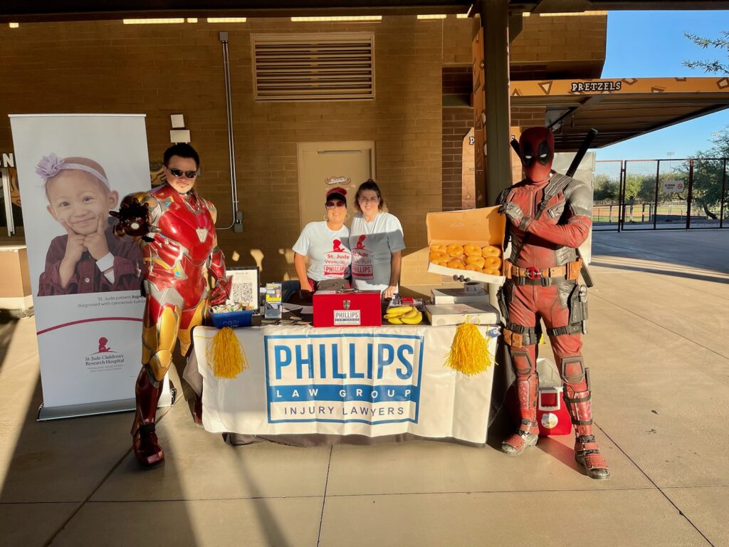 phillips law group table at st jude walk 2023