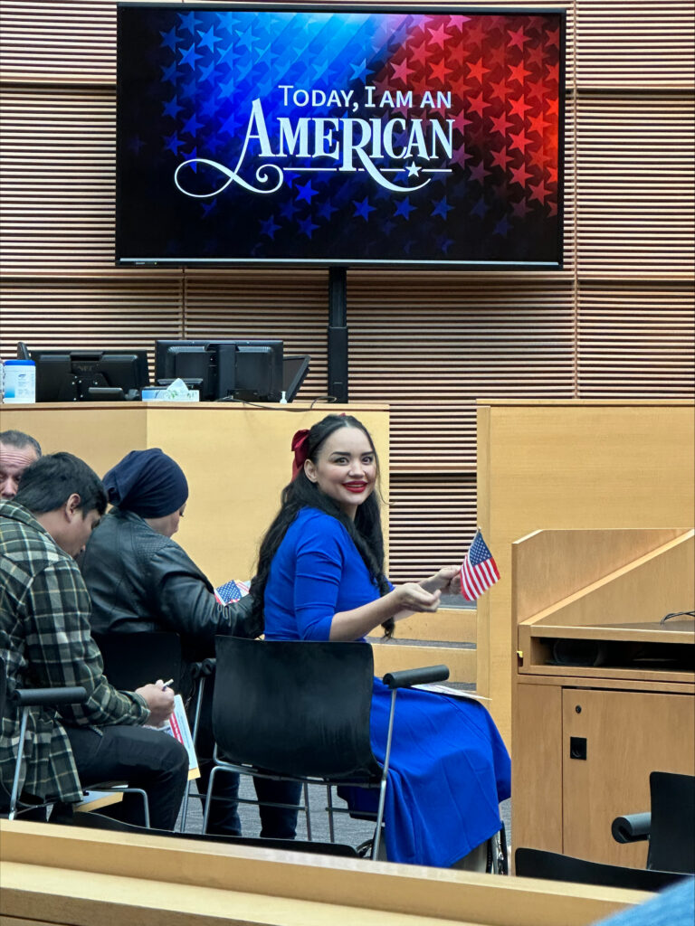 ilce at her citizenship ceremony