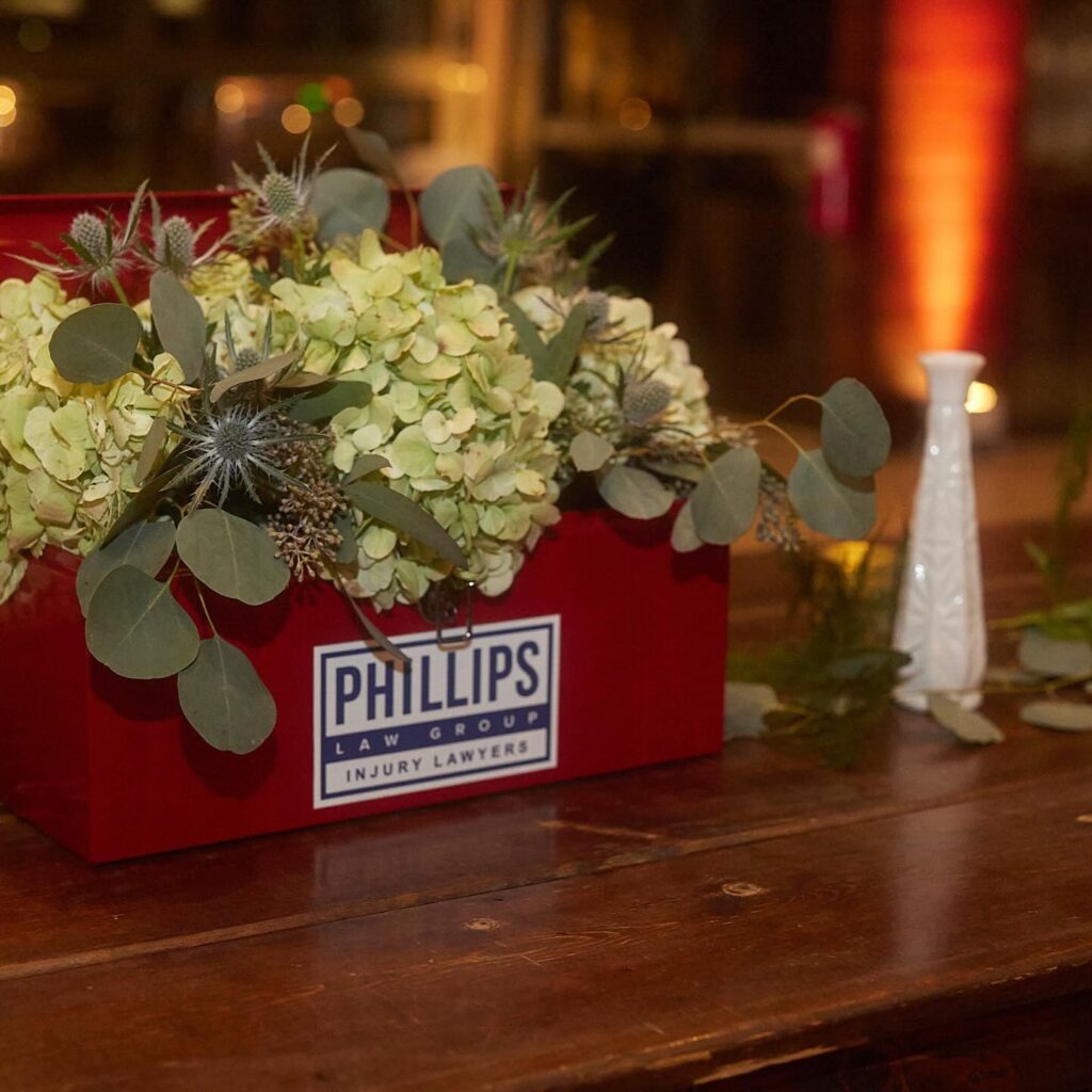 phillips law group toolbox on table for holiday fun blog post