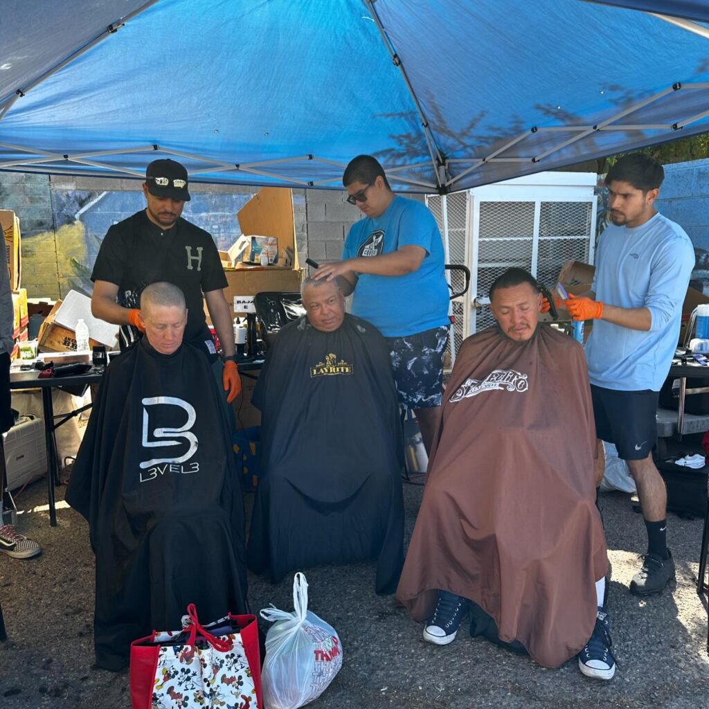 barbers assisting the homeless