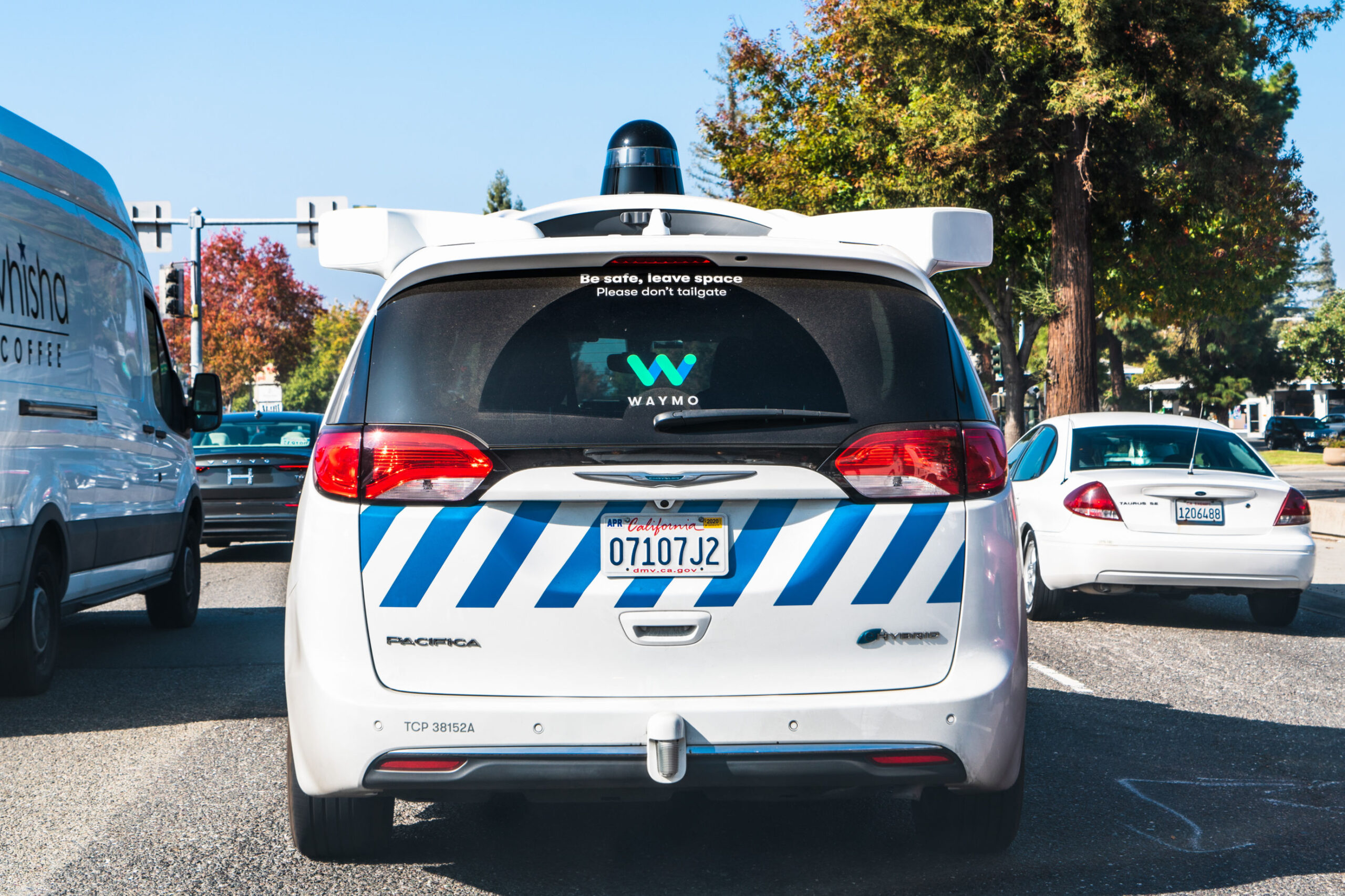 image of waymo car for waymo swerving vehicle blog post