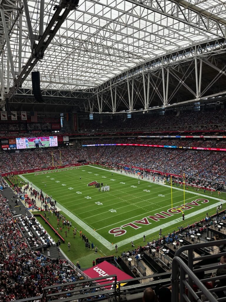 state farm stadium for arziona cardinals game