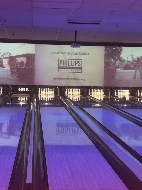 bowling lane at bowl a thon event in arizona