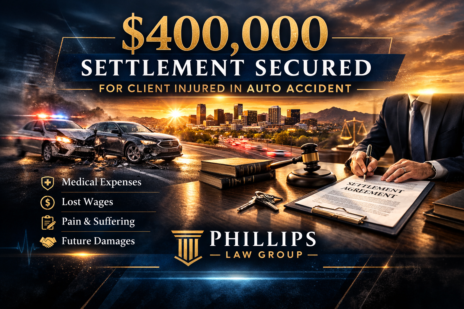 car accident settlement 400000 phoenix az
