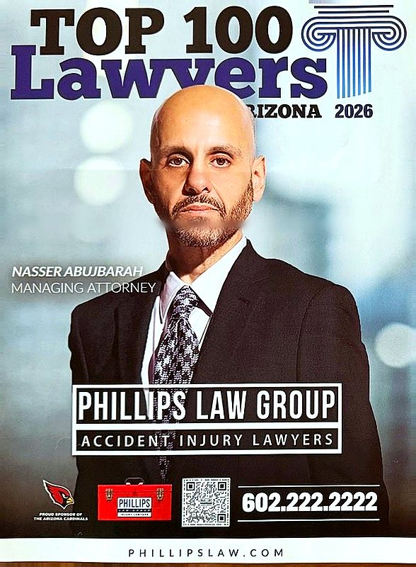 Nasser Abujbarah named Top 100 Lawyers Arizona 2026 — Phillips Law Group Managing Attorney