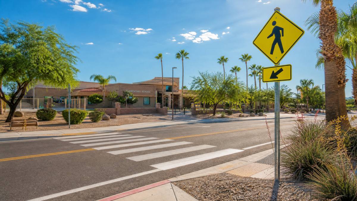 Pedestrian crosswalk near Avondale school