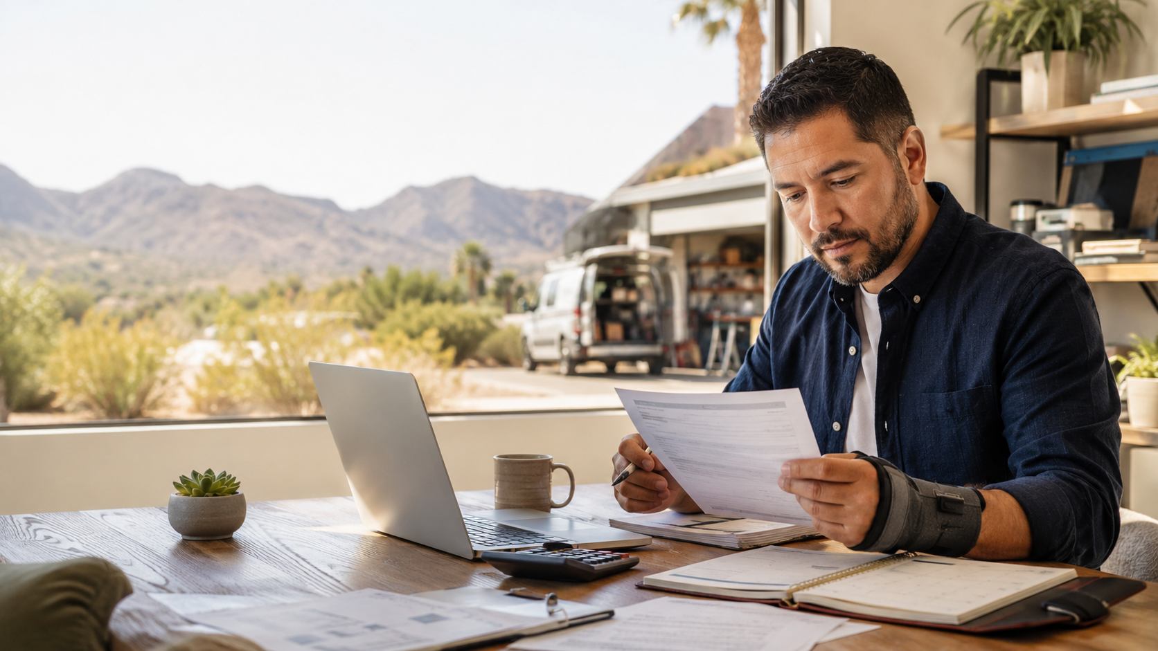 man at desk in Phoenix Arizona