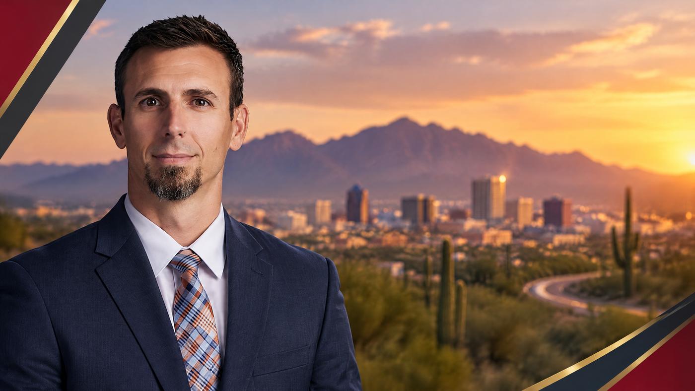 Phillips Law Group attorney Montana Thompson in an editorial Tucson, Arizona auto accident settlement graphic.