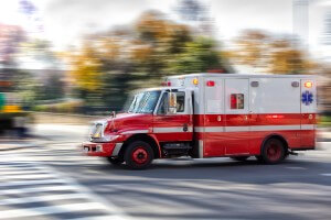 ambulance to high-speed crash