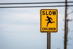 watch for children sign in neighborhood