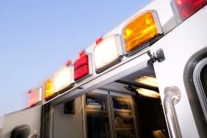 ambulance transports three injured in collision 