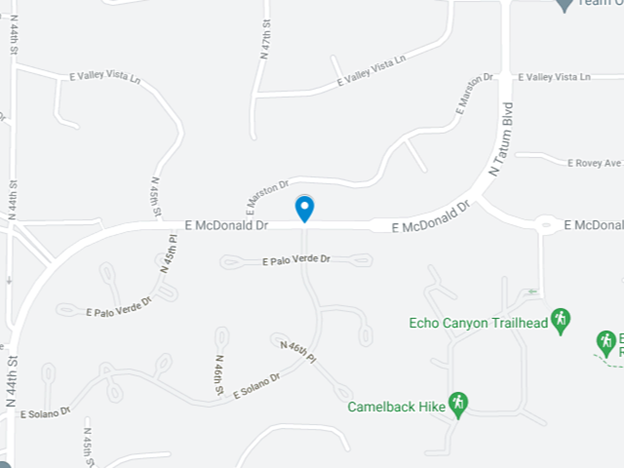 gogole map image of east mcdonald drive
