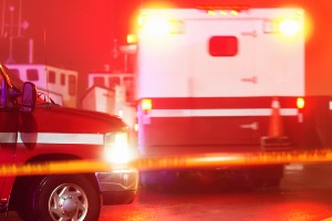 ambulance and other emergency vehicles responding