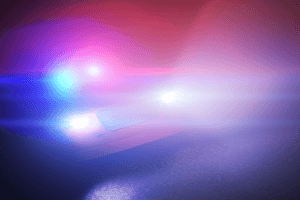 Stock image of blue and red police lights