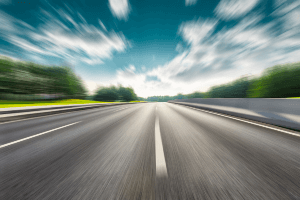 Stock image of blurry road 