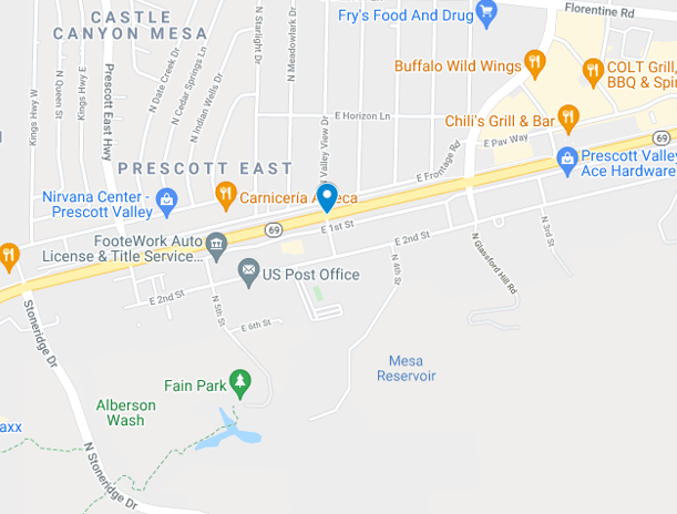 Map of accident scene in Prescott Valley