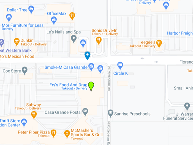 google map image of crash site near fry's food and drug store