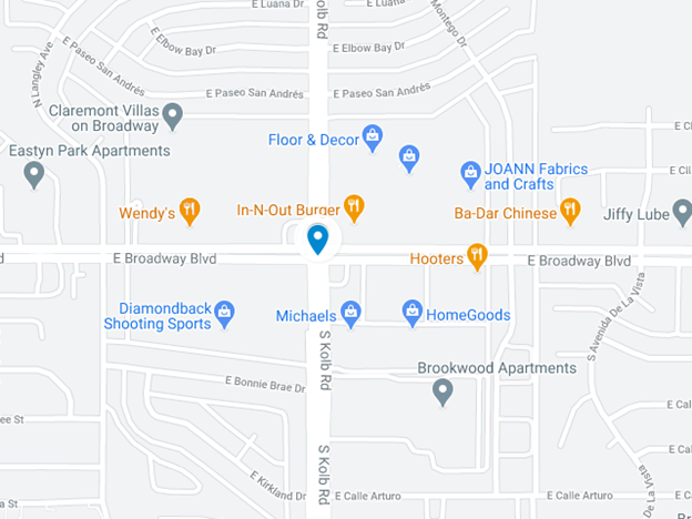 google map image of east broadway boulevard
