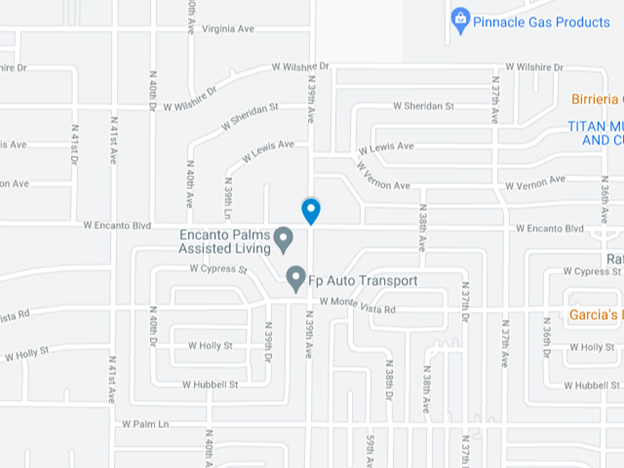map of area at 39th Ave and Encanto Blvd