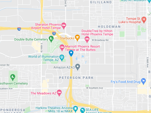 google map - location of i-10 crash at Peterson Park