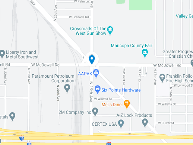 map at intersection of McDowell Rd and 19th Ave