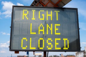 right lanes closed up ahead