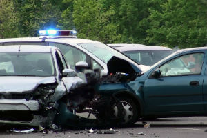multiple vehicle car crash