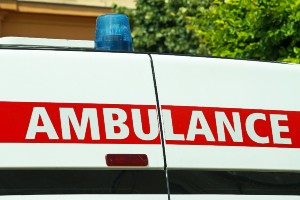 ambulances transport four injured teenagers