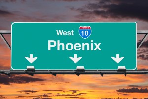 Highway sign for the I-10 in Phoenix