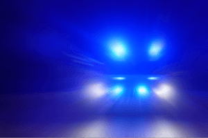 Stock image of police lights