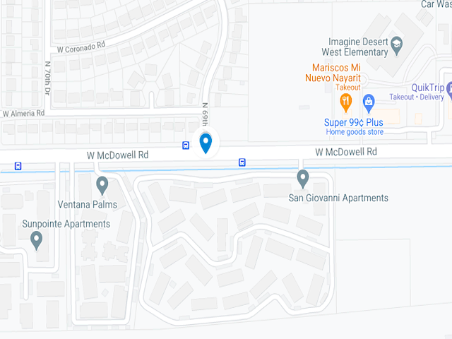 google map image of mcdowell road in phoenix