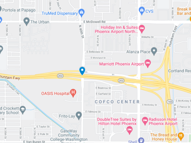 map - loop 202 in east Phoenix